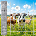 Garvee 6' × 164' Farm Fence Roll, 12 Gauge Galvanized Woven Wire for Cattle, Goats and Pasture