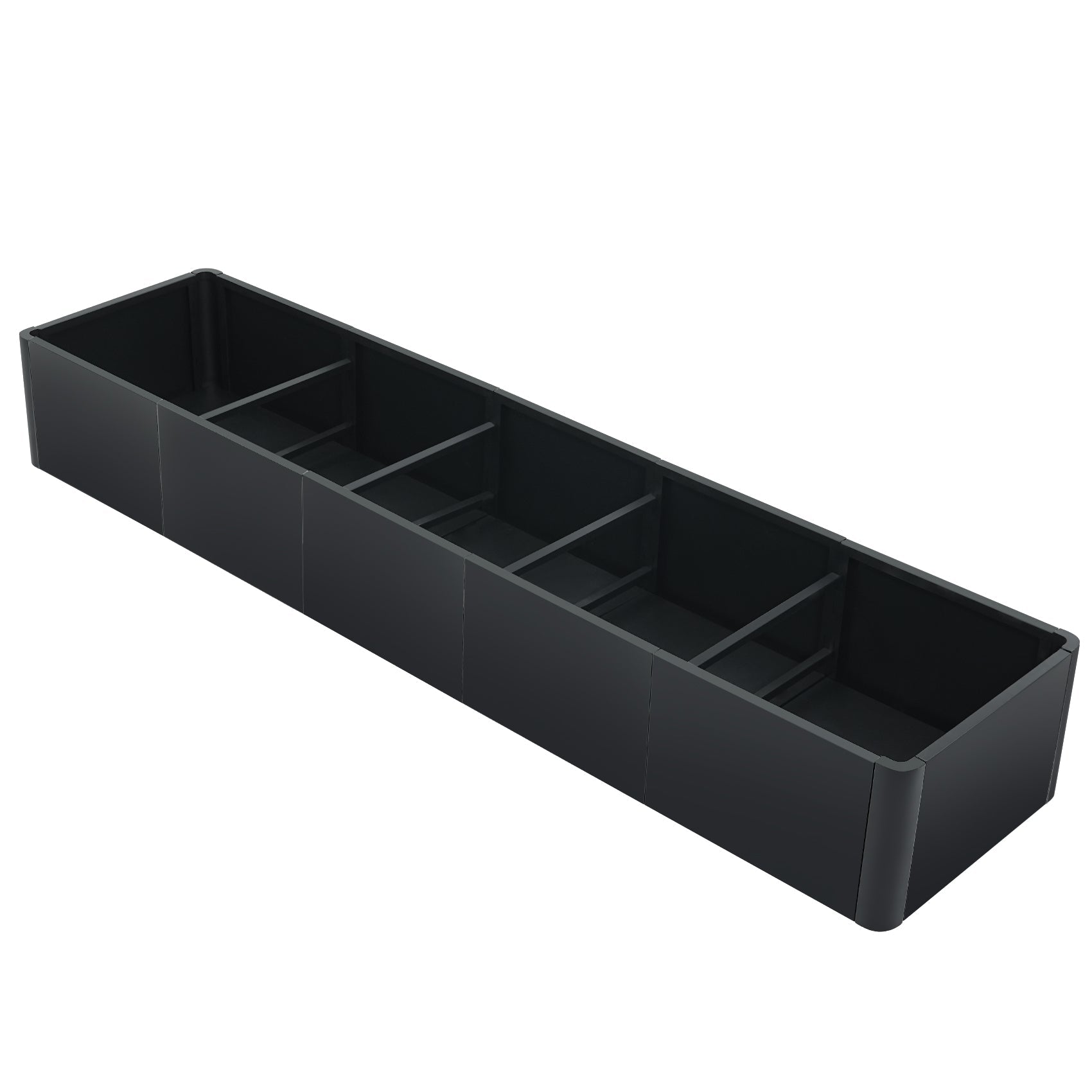 Garvee 70" X 20" X 12" Heavy Duty Black Steel Raised Garden Bed Planter Box – Weather Resistant, Tool-Complimentary Assembly, Rectangular with Base, Ideal for Patio, Balcony, Commercial Use, With Bottom