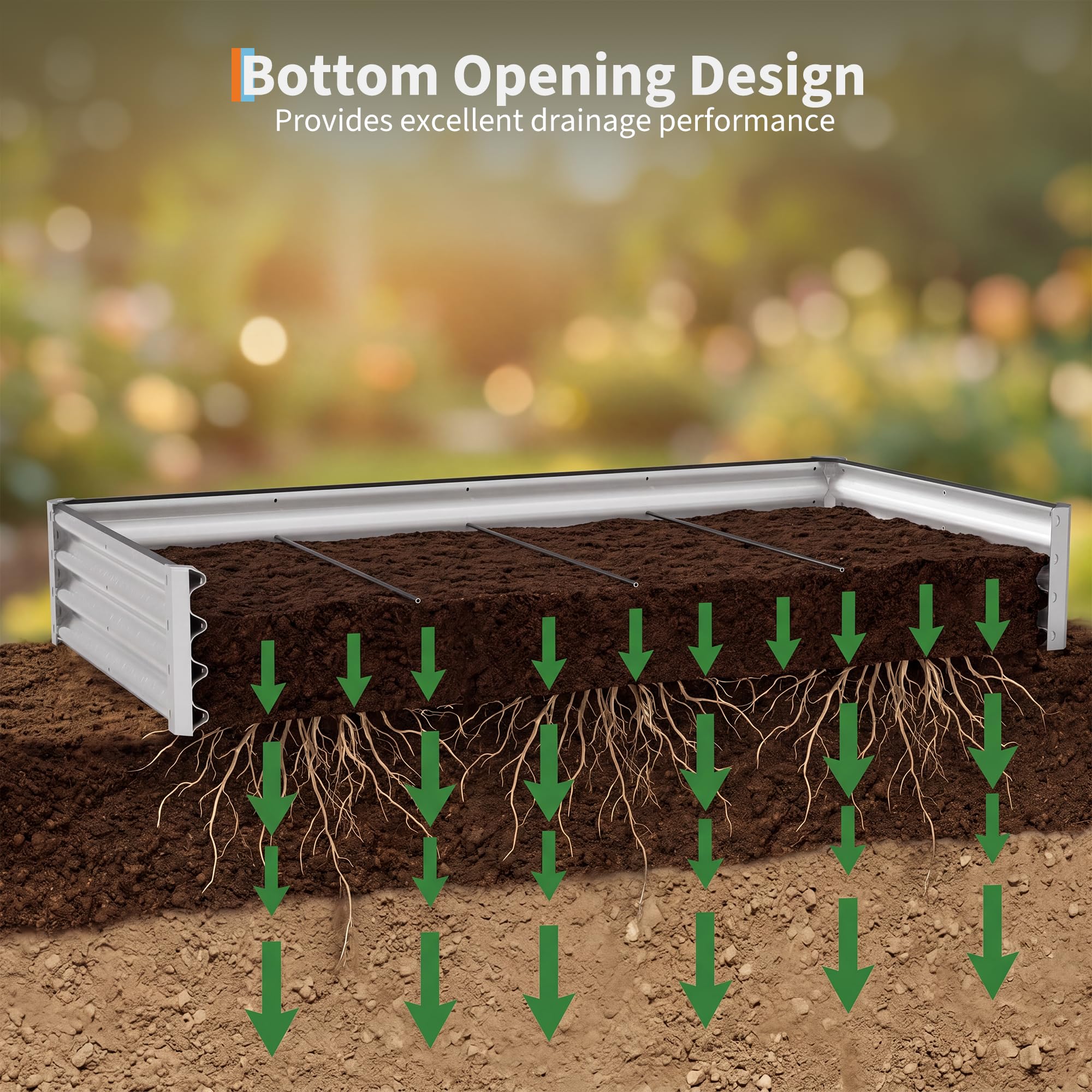 Garvee 2 Pack Tall 6 x 3 Ft Galvanized Steel Raised Garden Bed, Outdoor Above Ground Planter Box for Vegetables and Flowers, Metal Raised Bed for Gardening