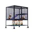 Garvee 36"H Multi-Level Metal Small Animal Cage, Removable Tray & Ramp, Lockable, BPA-Free, Indoor/Outdoor Use,for Ferrets, Hamsters, Chinchillas, Rabbits, Guinea Pigs, Hedgehogs, Gerbils