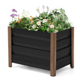Garvee 2' × 1.3' × 1.5' Aluminum Raised Garden Bed, Deep Planter Box with Drainage Holes, Gray