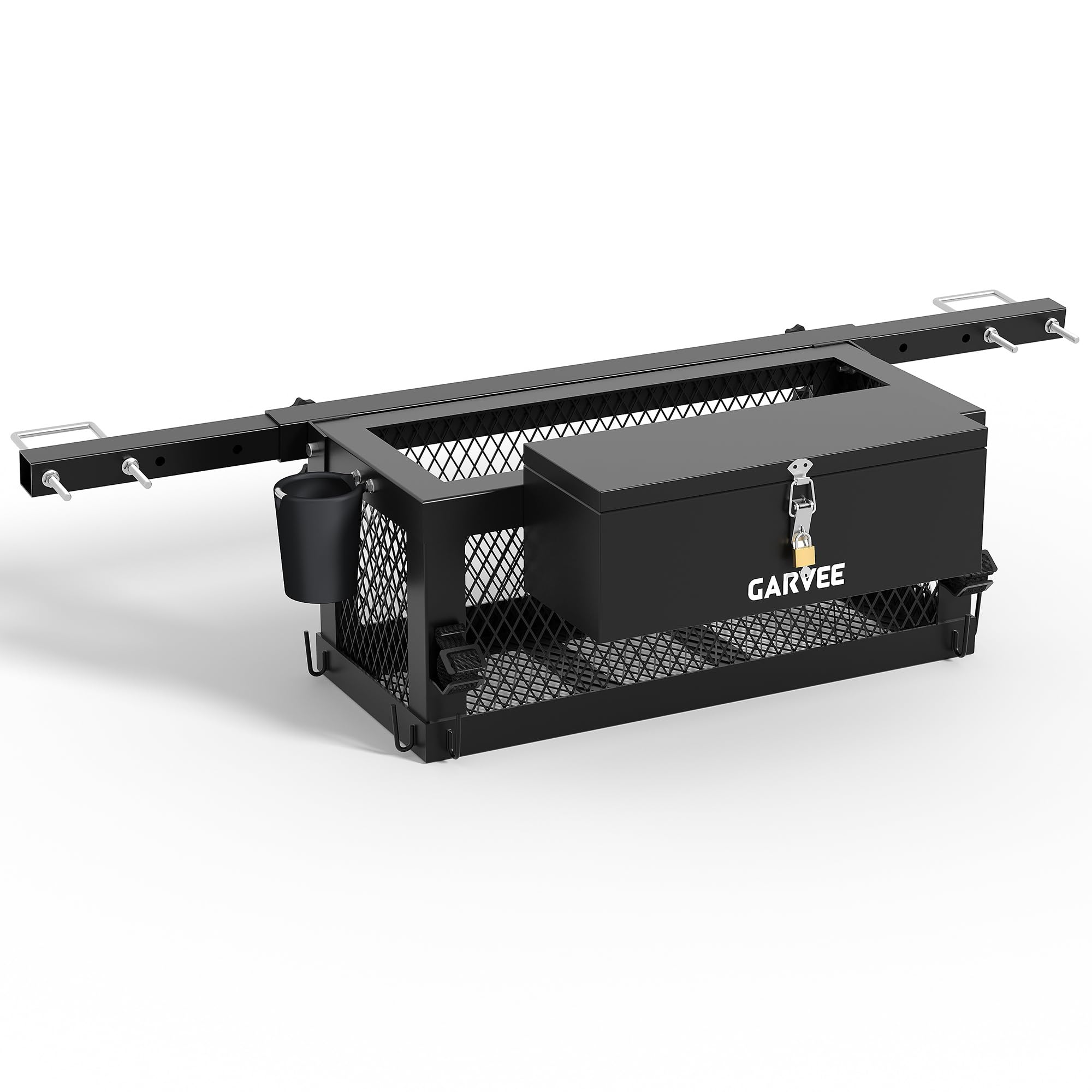 Garvee Heavy Duty Steel Tractor Tool Box Organizer Tray – Global Interior Storage for ROPS, Zero Turn Mowers – Multi-Function Utility Holder – 23.5" x 10" x 10" – With Tool Box