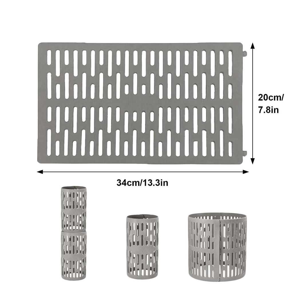 Garvee Tree Trunk Guards for Saplings and Lawns, 10-Pack Expandable Mesh Wraps, 34 × 20 cm Weatherproof Reusable Protectors, Gray