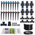 Garvee Automatic Drip Irrigation System Kit - 1/2" & 1/4" Tubing (33ft/200ft) - Adjustable POM Nozzles - Easy DIY Watering for Garden, Lawn, Greenhouse, Potted Plants - Black