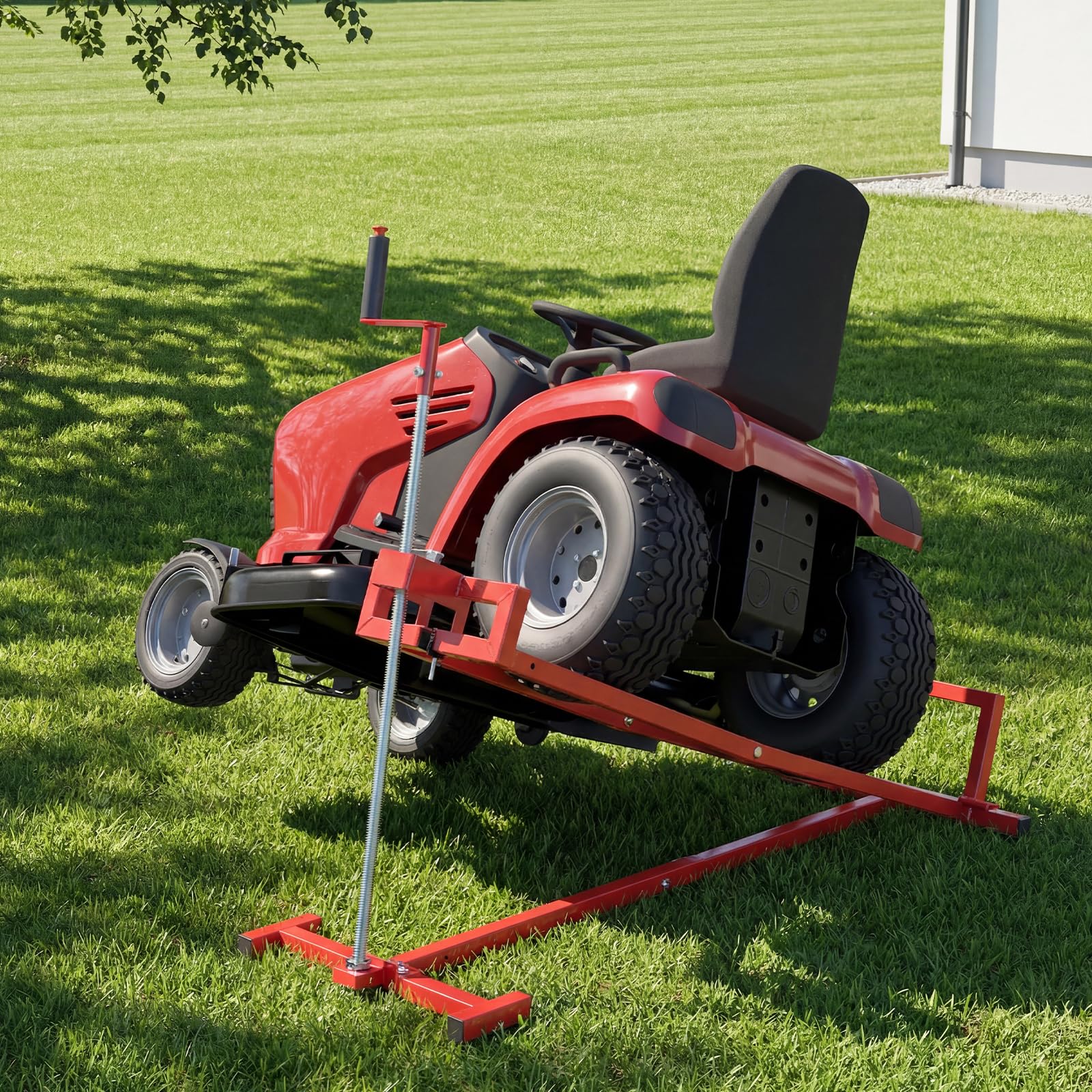 Garvee 880 lb Heavy Duty Lawn Tractor Lift Jack, Manual Crank Mower Lift for Riding Mowers and ATVs