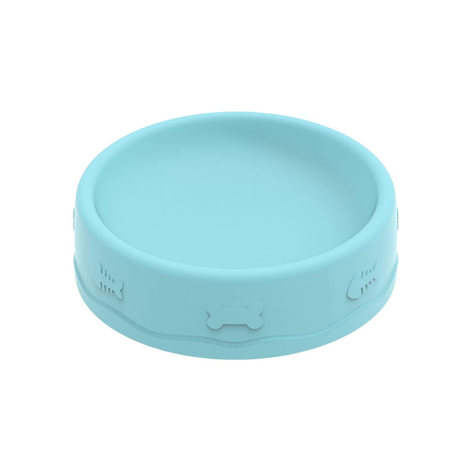 Garvee 2-in-1 Slow Feeder Dog Bowl – Double-Sided Silicone Anti-Gulping Food & Water Dish – 10° Tilted, Non-Slip, Dishwasher Safe – For Small and Medium Dogs & Puppies – Blue