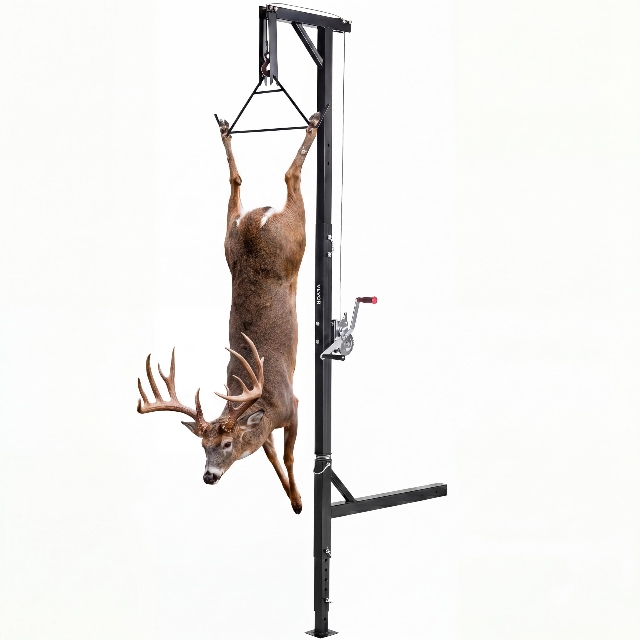 Garvee 600 lb Truck Hitch Game Hoist Kit, Adjustable Height Deer Hoist for Field Dressing and Farm Use