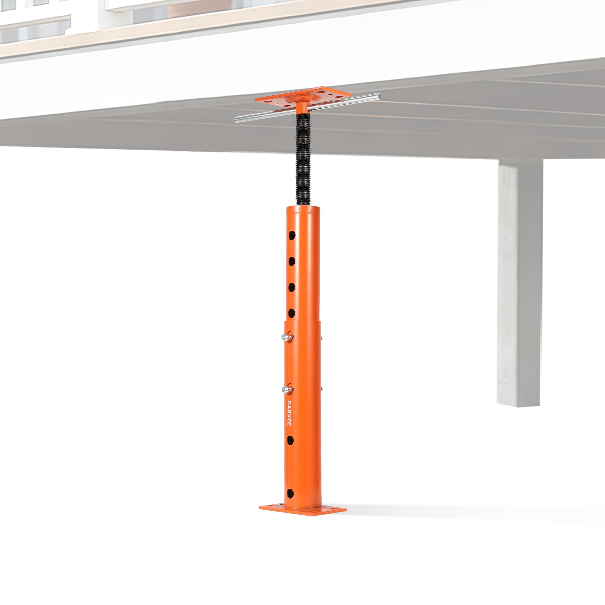 Garvee Heavy Duty Adjustable House Floor Jack – 18,000 lbs Capacity – Carbon Steel Joist Beam Support – 19"-36" Height Range – Basement Leveling and Lifting – Orange Red, 19-36in