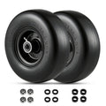 Garvee 2 Pack 9x3.50-4 Flat Free Lawn Mower Tire with PU Foam, Steel Rim, 3/4" 5/8" Bushings, Durable, Zero Maintenance for Push Mower