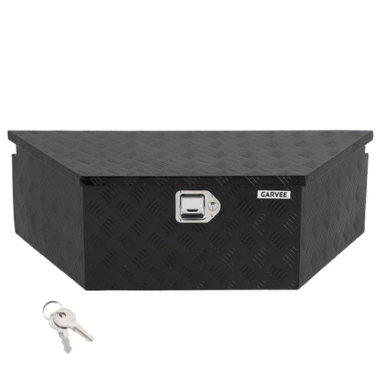 Garvee 39"x16"x12" Heavy Duty Trailer Tongue Box Steel Tool Chest with Lock & Keys, Weather-Resistant, High-Capacity, Steel, Secure Storage for Utility Trailers and Pickup Trucks, Black