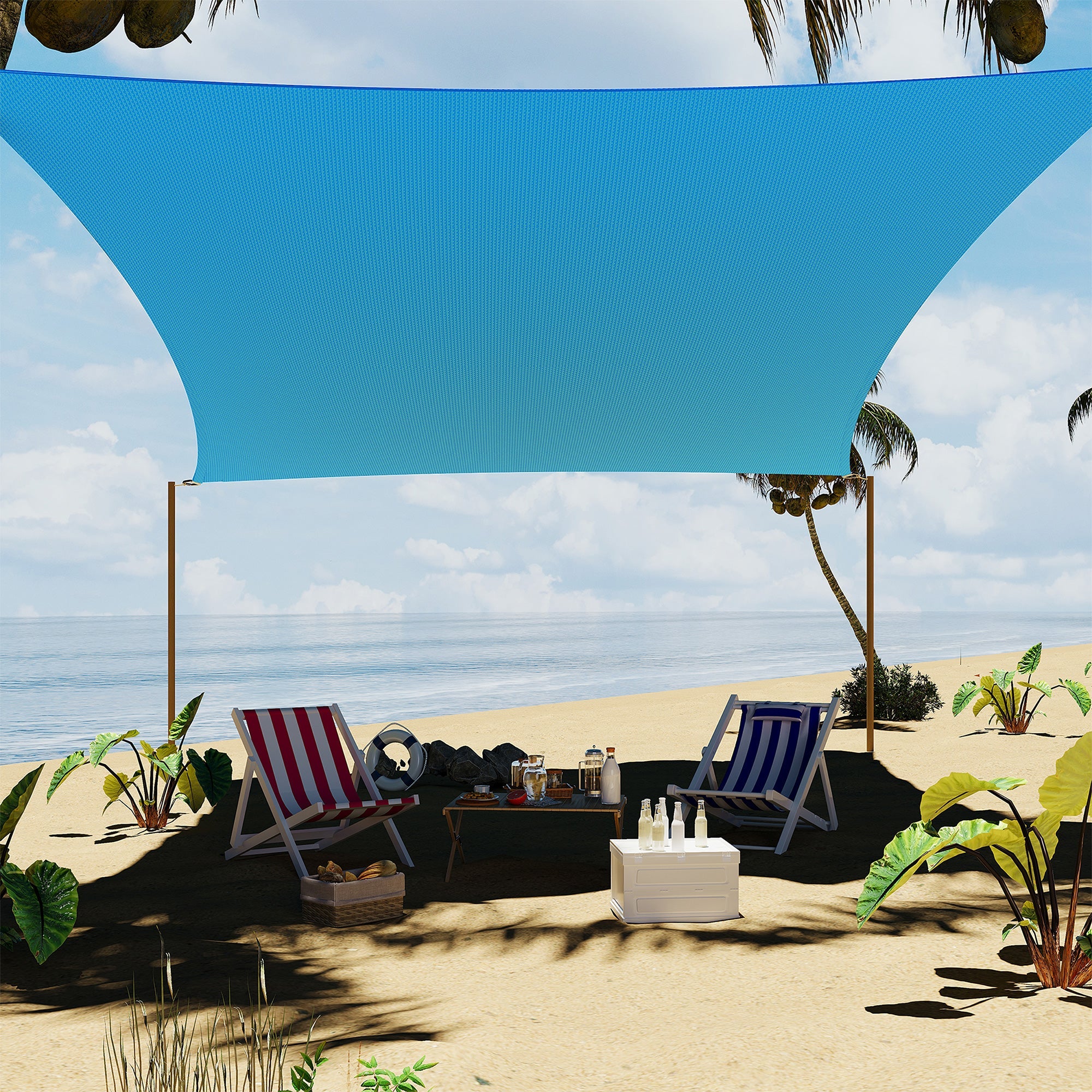 Garvee Sun Shade Sail 10' x 13' Rectangle Charcoal UV Block Sunshade for Backyard Yard Deck Patio Garden Outdoor Activities and Facility