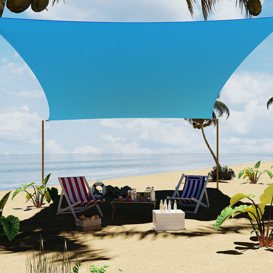 Garvee Sun Shade Sail 10' x 13' Rectangle Charcoal UV Block Sunshade for Backyard Yard Deck Patio Garden Outdoor Activities and Facility