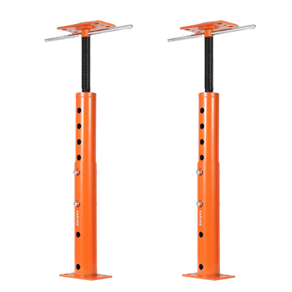 Garvee Heavy Duty Adjustable House Floor Jack Posts, 2 Pack – 19-36in Height – 18,000lbs Capacity – Strong Support for Joist & Beam Leveling, Basement, Construction – Orange-red, 19-36in