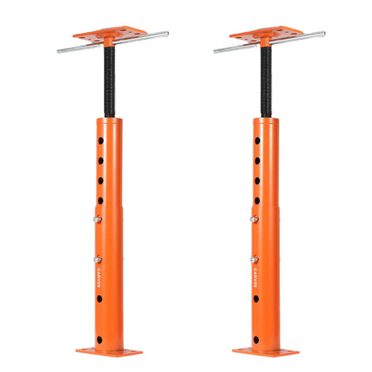 Garvee Heavy Duty Adjustable House Floor Jack Posts, 2 Pack – 19-36in Height – 18,000lbs Capacity – Strong Support for Joist & Beam Leveling, Basement, Construction – Orange-red, 19-36in