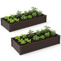 Garvee 2 Pack Tall 6 x 3 Ft Galvanized Steel Raised Garden Bed, Outdoor Above Ground Planter Box for Vegetables and Flowers, Metal Raised Bed for Gardening
