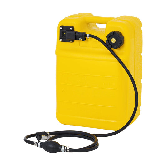 Garvee 24L Portable Marine Fuel Tank for Outboard Engines – Durable Plastic – Advanced Leak-Proof, Corrosion & High Temp Resistant – Vented Cap, Fuel Gauge, I-Shaped Handle – Ideal for Boats, Kayaks, Canoes – Automotive Repair Tool – Color: Yellow (RAL