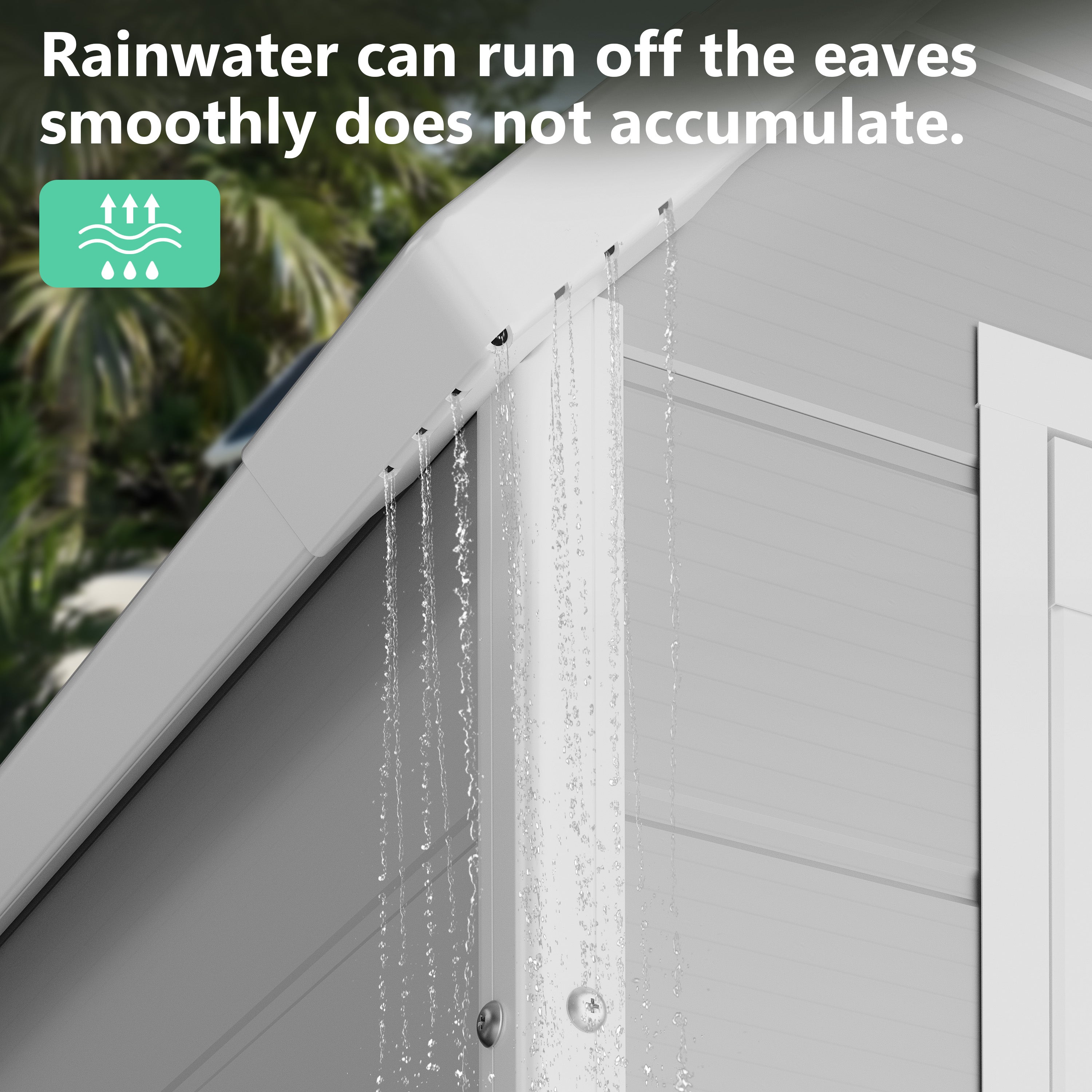 Garvee 6×4.5FT Resin Outdoor Storage Shed, Waterproof Garden Tool Shed with Floor, Window, Vents, Lockable Door & Ramp, UV-Resistant Patio Storage House for Backyard, Garden, Light Grey