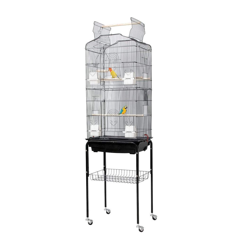 Garvee 59.5Inch Large Bird Cage, Metal Parakeet Cage with Rolling Stand, Parrot Cage, Feed Bowls for Parakeets, Cockatiel, Conures, Cockatoo