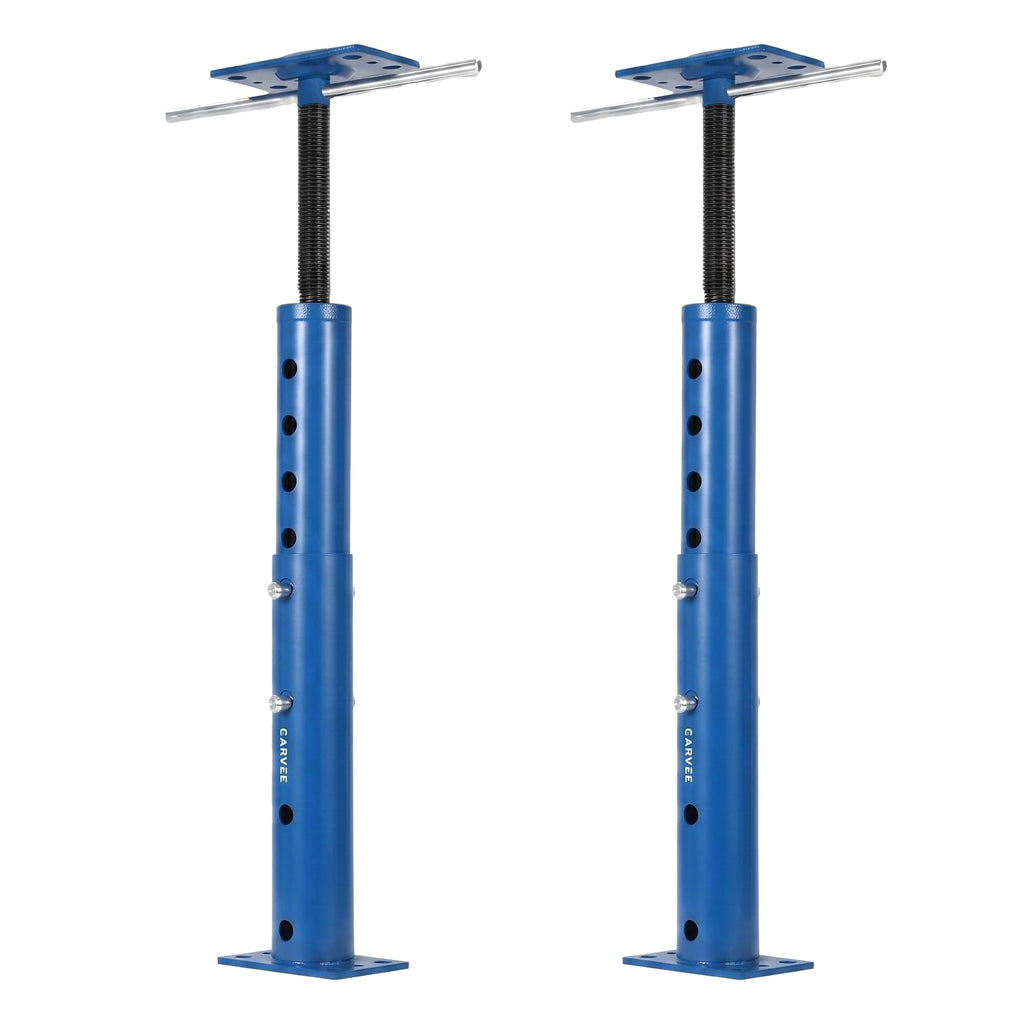 Garvee Heavy Duty Adjustable House Floor Jack Posts, 2 Pack – 18,000 lbs Capacity – 19-36in Telescopic Support – For Basement Leveling, Lifting & Permanent Construction – Joist Beam Jacks – Blue, 19-36in
