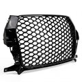 Garvee Gloss Black Honeycomb Front Grille for Audi Q3 2016-2018 – ABS Material – Direct Replacement – No Emblem – Radiator Protection – Weather-Resistant – Exterior Accessory – Color: Gloss Black