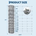 Garvee 5' × 164' Galvanized Cattle Fence, 14GA Zinc-Coated Mesh Livestock Barrier for Farm Yard