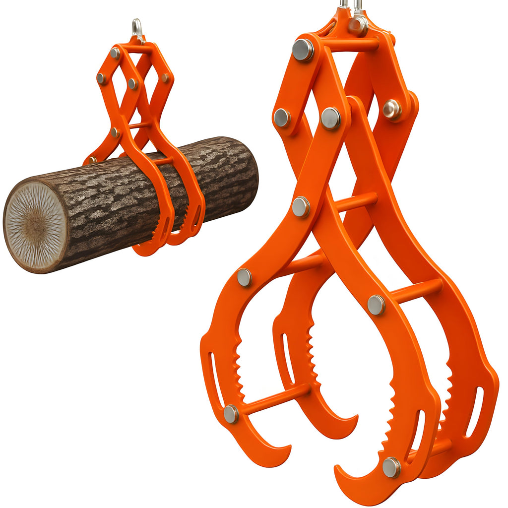 Garvee 28" Log Tongs, 4 Claw Log Grabber Heavy Duty 2200 Lb Capacity, Eagle Claw Design Skidding Tongs Logging Tools for Tractors, Trucks, ATVs, Forklifts