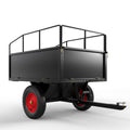 Garvee 750 lb ATV Dump Cart, 17 Cu. Ft. Tow-Behind Steel Utility Trailer with Removable Sides, 16 in Tires & Universal Hitch for Lawn Tractor