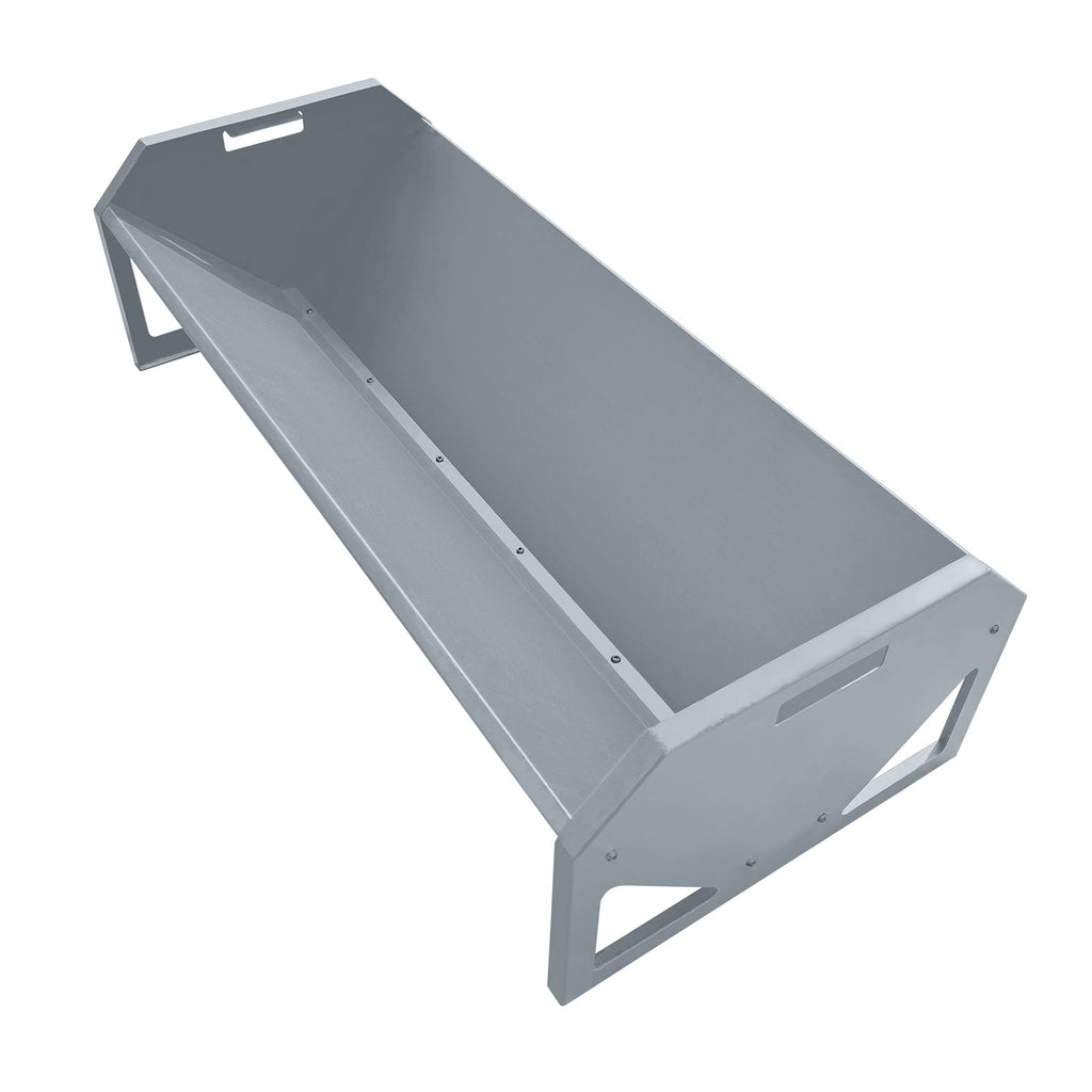Garvee Livestock Feeder, 45.13" Hay Feeder for 10 Sheep Once, Heavy Duty 22 Gallon Capacity Livestock Feeding Trough for Horse, Goat, Sheep, Cattle, Cow, Alpaca, Silver