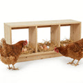 Garvee Heavy Duty Wooden Chicken Nesting Box – Easy to Assemble, Robust Single Layer Construction, Three Compartments for Hens and Ducks – Perfect for Poultry Houses and Farms, 3-Compartment Single Layer