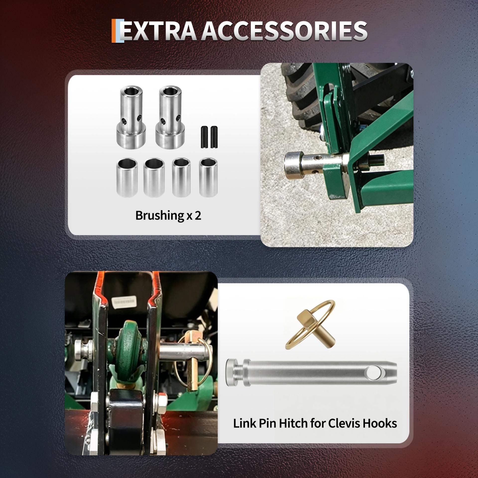 Garvee Heavy Duty 4000lbs 3-Point Quick Hitch for Category 2 Tractors - 5-Level Adjustable Bolt - Compatible with Cat 2 Implements - Agricultural & Engineering Accessory - Green