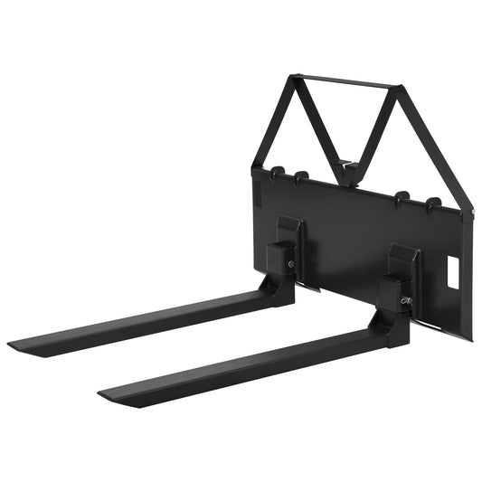 Garvee 3200lbs Heavy Duty 46" Tractor & Skid Steer Pallet Forks – Quick Attach Loader Fork Attachment – Global Frame for Farming, Landscaping, Construction – 2 Pack, Black | Comes in two packs