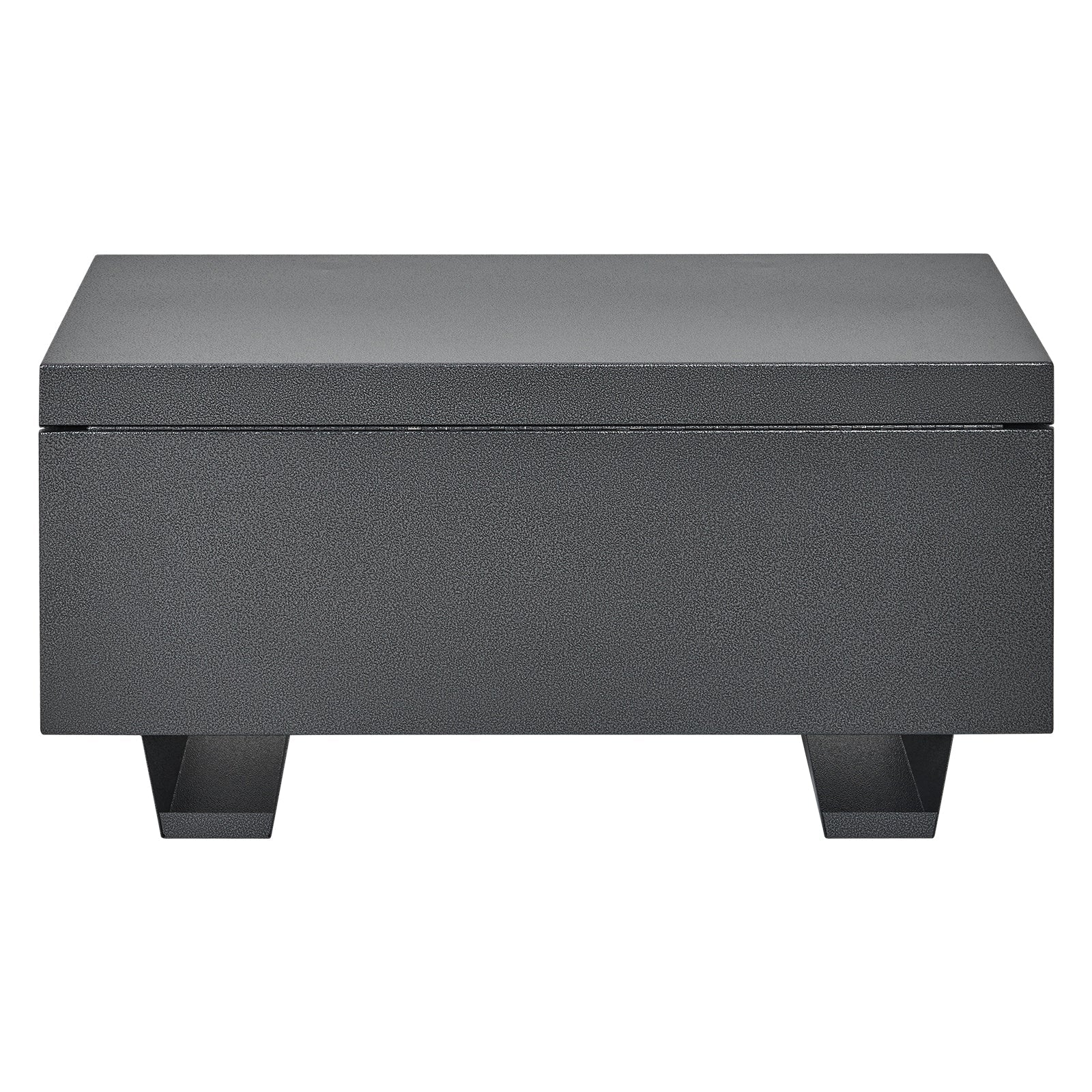 Garvee 42"x18"x20" Heavy-Duty Steel Truck Bed Tool Box - Lockable Waterproof Jobsite Chest with Removable Feet, Side Handles, and Dual Locks, Black with Silver Floral Spray Coating, Ideal for Trucks, Trailers, and Garages, Grey