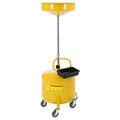 Garvee 8 Gallon Portable Air-Operated Waste Oil Drainer with Adjustable 15" Funnel, Heavy-Duty Steel, Casters, Toolbox, Rust-Proof for Garages & Repair Shops,Yellow