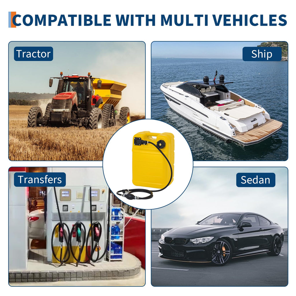 Garvee 24L Portable Marine Fuel Tank for Outboard Engines – Durable Plastic – Advanced Leak-Proof, Corrosion & High Temp Resistant – Vented Cap, Fuel Gauge, I-Shaped Handle – Ideal for Boats, Kayaks, Canoes – Automotive Repair Tool – Color: Yellow (RAL