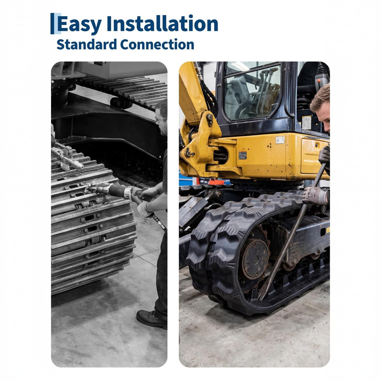 Garvee 180x60x35 Excavator , Heavy Duty Replacement, Tear-Resistant and Shock Absorbing Skid Steer Accessories, Set of 2