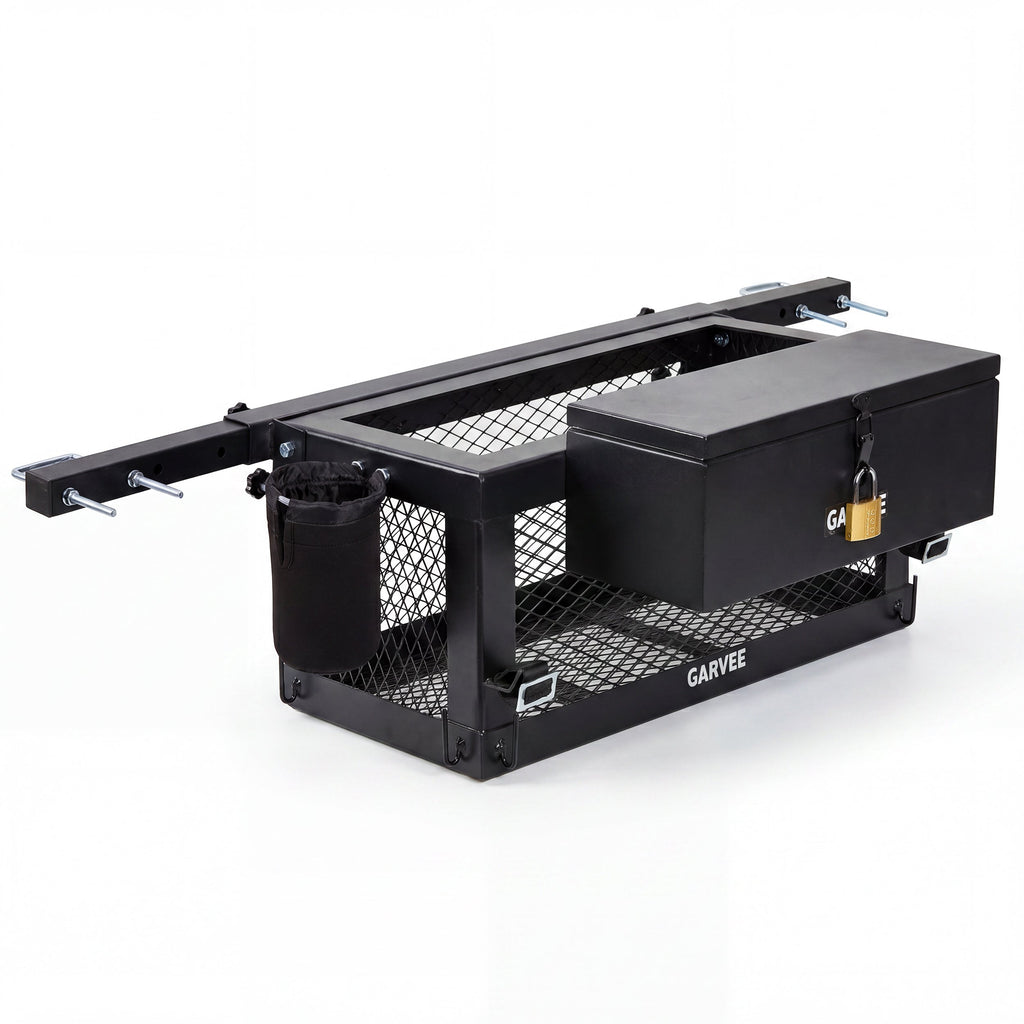 Garvee Universal Tractor ROPS Storage Tray | Heavy Duty Steel Organizer for Mowers