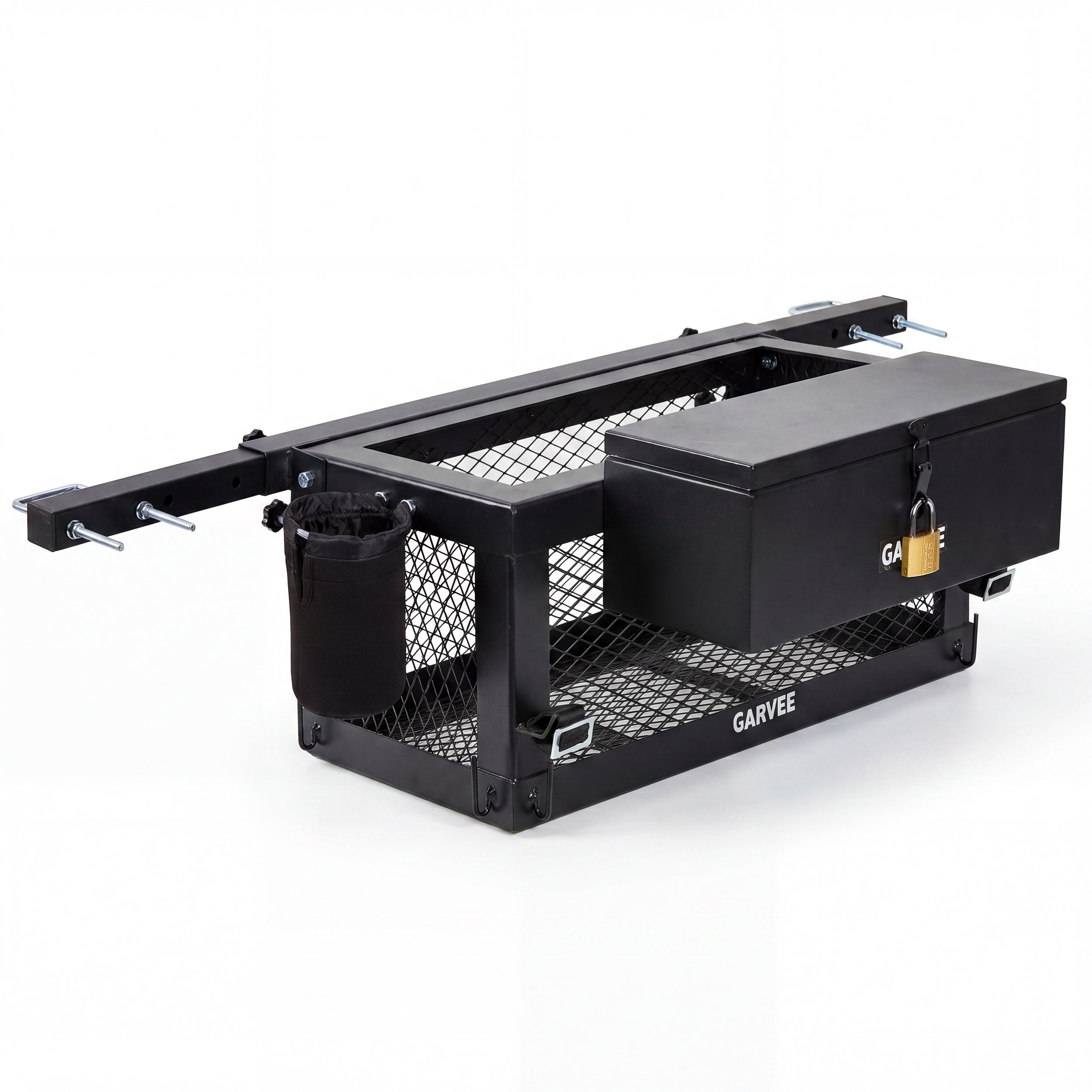 Garvee Universal Tractor ROPS Storage Tray | Heavy Duty Steel Organizer for Mowers