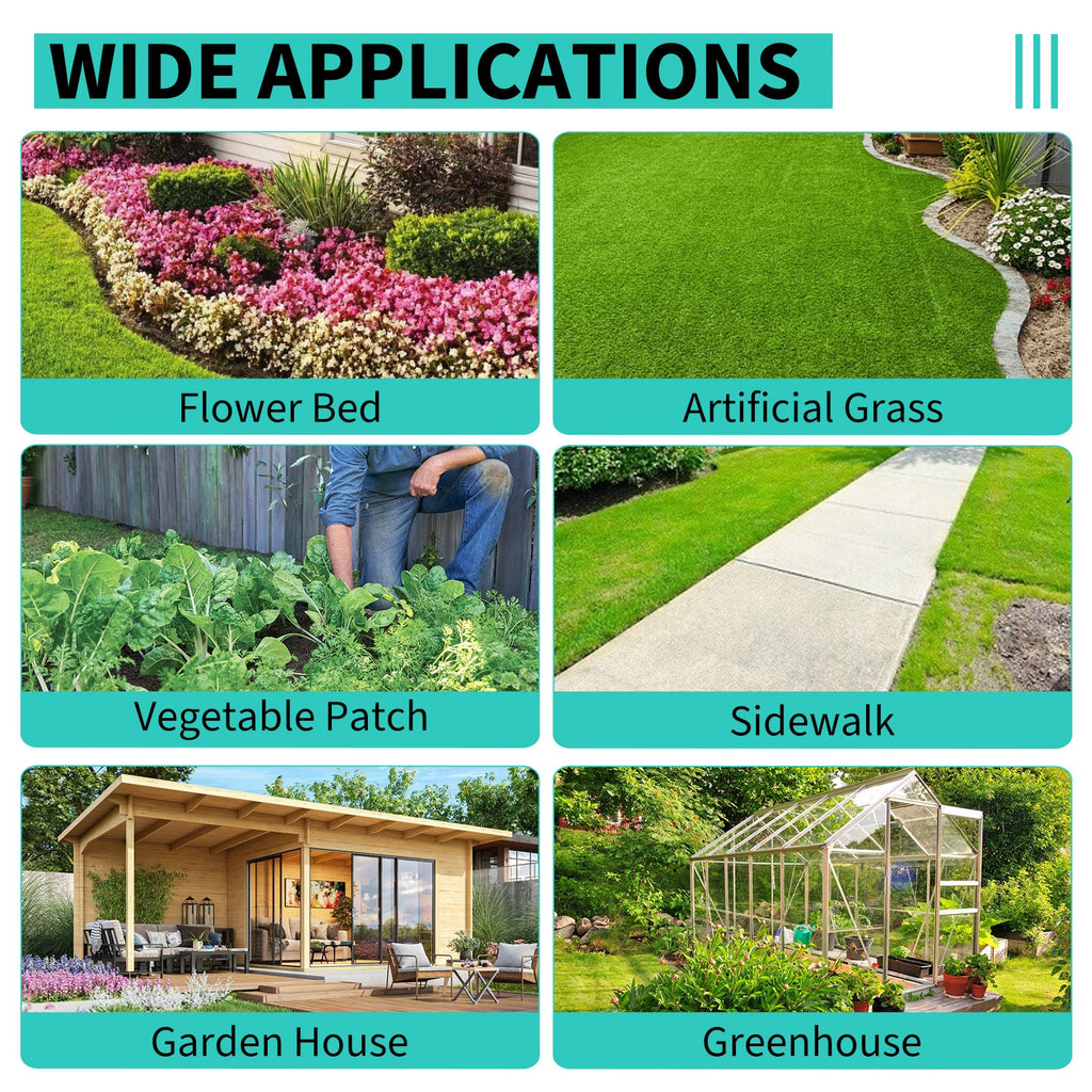 Garvee 6 x 600 FT Weed Barrier Landscape Fabric, 3.2 oz Heavy-Duty Woven PP Ground Cover for Driveway, Garden, Greenhouse & Flower Beds
