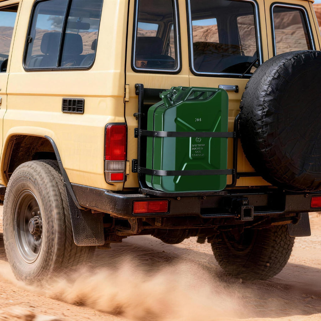 Garvee Metal Gas Can - 20L (5.3 Gallon) Jerry Can Style, Leak-Proof, Heavy-Duty Cold-Rolled Steel, Rust-Proof and Portable for Vehicles, Farms, and Overlanding, Green