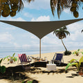 Garvee Sun Shade Sail 16'X16'X16' Triangle Sand UV Block Sunshade for Backyard Yard Deck Patio Garden Outdoor Activities and Facility, Deep Grey