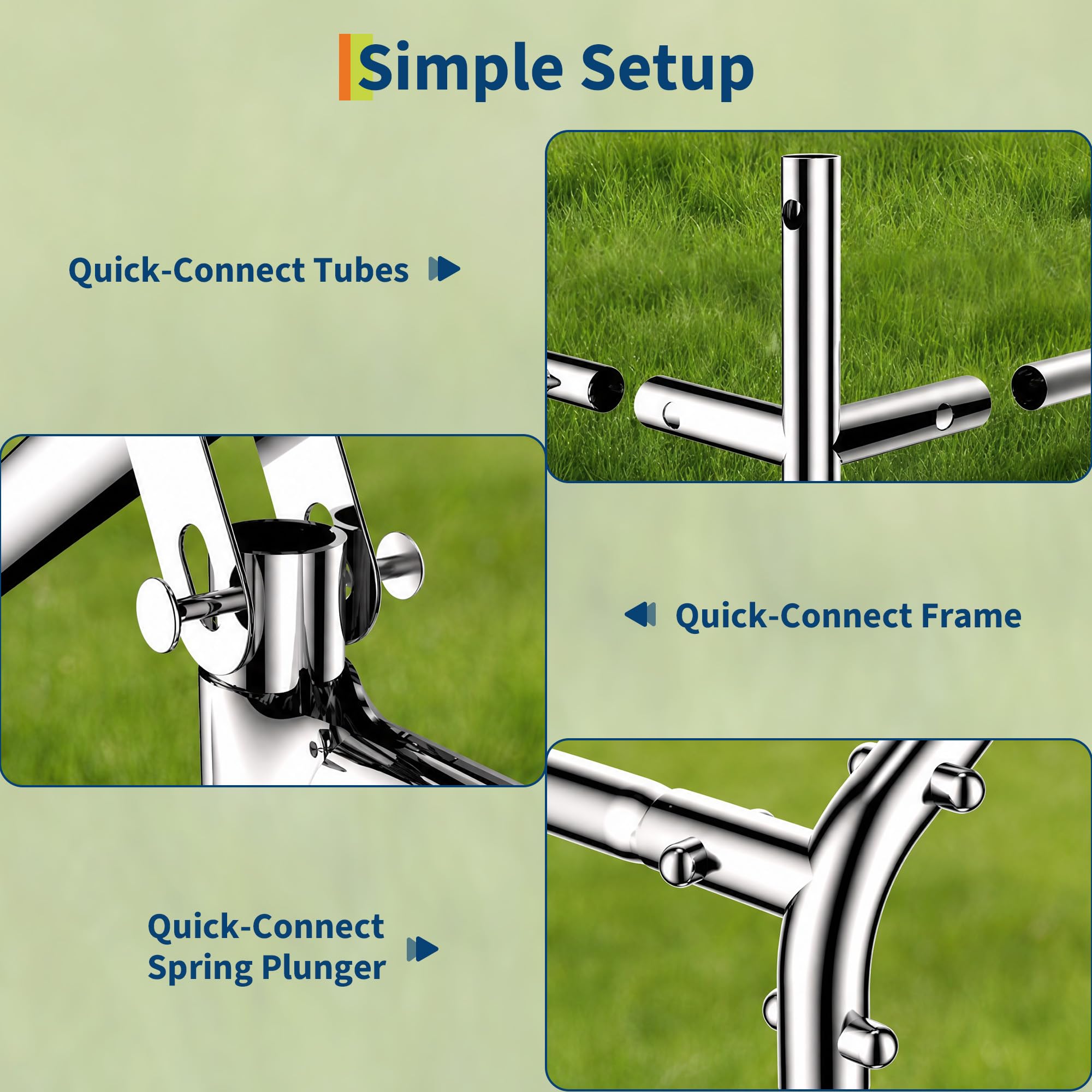 Garvee Large Metal Chicken Coop, Walk-In Poultry Cage with Waterproof Cover for Backyard Farm Use 9.84' × 6.56' × 6.56'