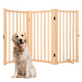 Garvee Wooden Freestanding Dog Gate, Collapsible Pet Gate with Support Feet, Indoor Dog Fence for The House,Doorways, Stairs，Expandable Pet Fence -3 Panel H:36”