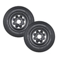 Garvee 4.80-12 Trailer Tires with 8 in White Rims,  4.80x12 480-12 4.8-12, Load Range C, 6PR, 4 Lug 4 in Bolt, Bias-Ply Nylon, All-Season, Utility & Cargo Trailers