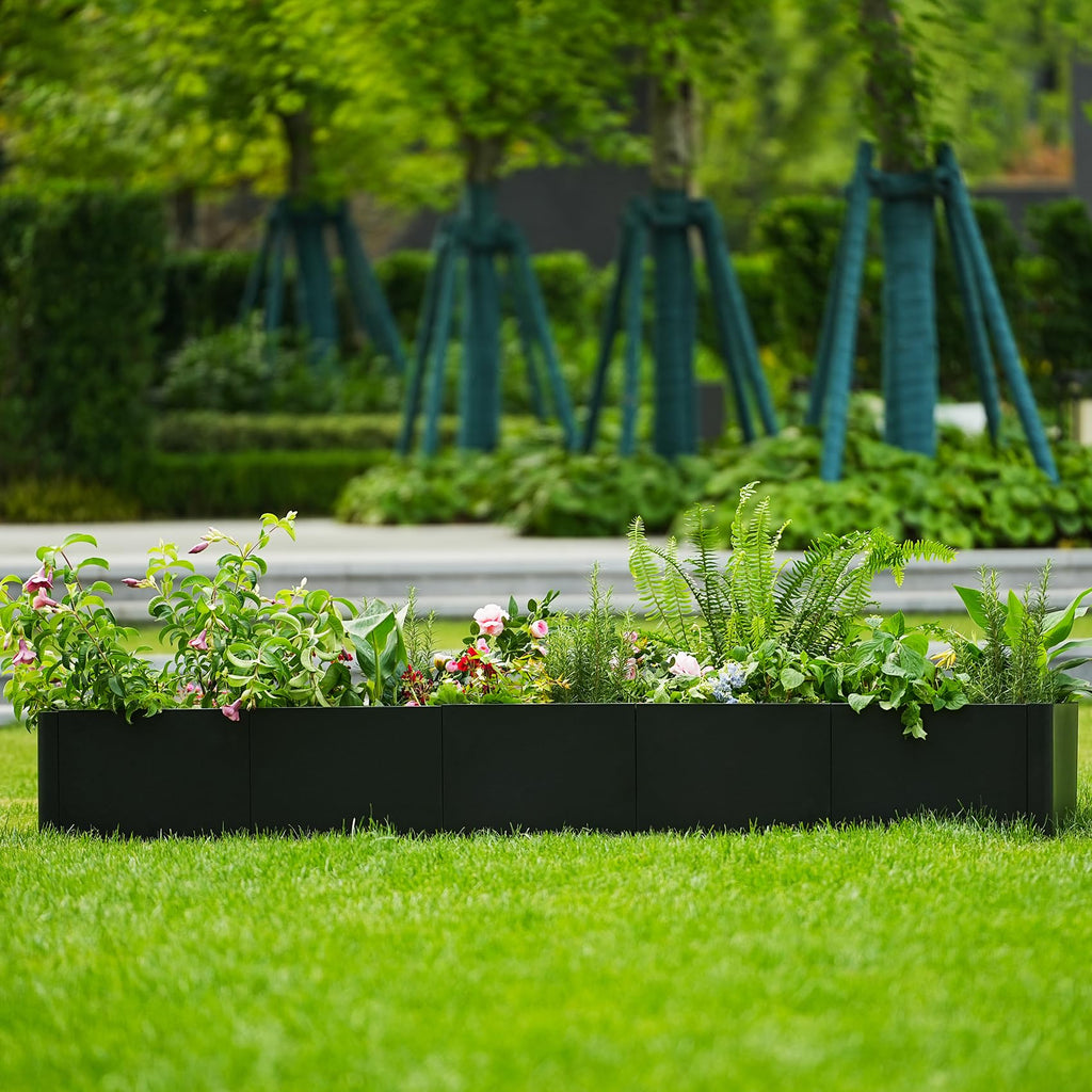 Garvee 70.1" X 20.5" X 11.8"  Extra Long Heavy Duty Steel Raised Garden Bed Planter Box – Commercial Grade, Weather Resistant, Tool-Free Snap-On Assembly, Bottomless for Drainage, For Patio, Balcony, Landscaping Without Bottom