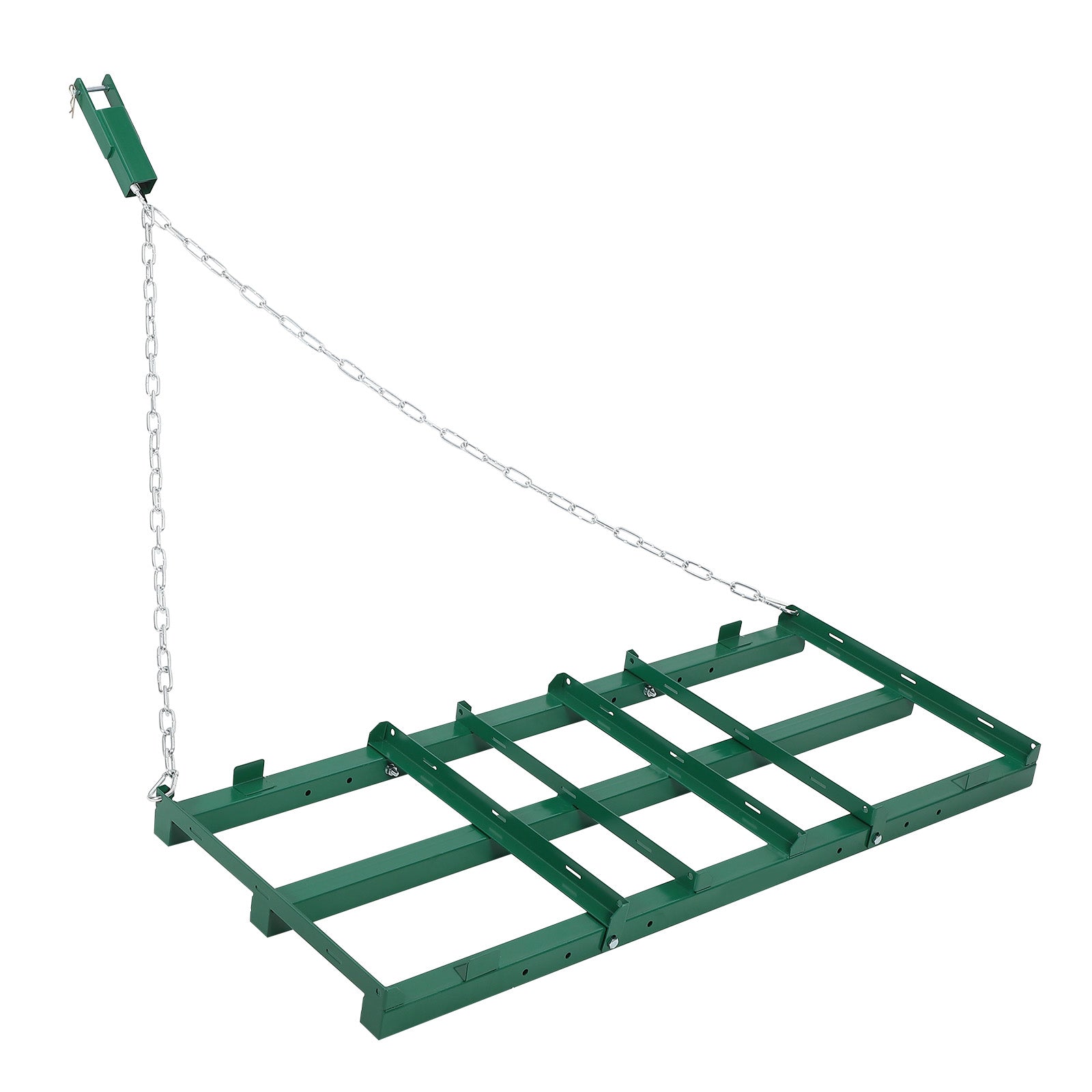 Garvee Heavy Duty 4FT Drag Harrow for ATV/UTV/Tractor/Mower – Adjustable Bars & 72in Chain – Professional Driveway Grader & Landscape Rake – Ideal for Lawn and Yard Leveling, Green