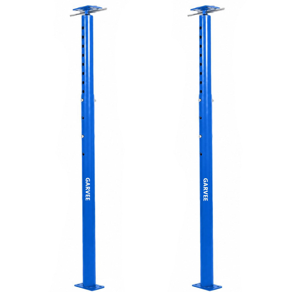 Garvee Heavy Duty Adjustable House Floor Jack Posts, 2 Pack - 53-93in Height, 18,000 lbs Capacity - Basement Joist Beam Leveling & Lifting Support for Construction, Blue, 53-93in