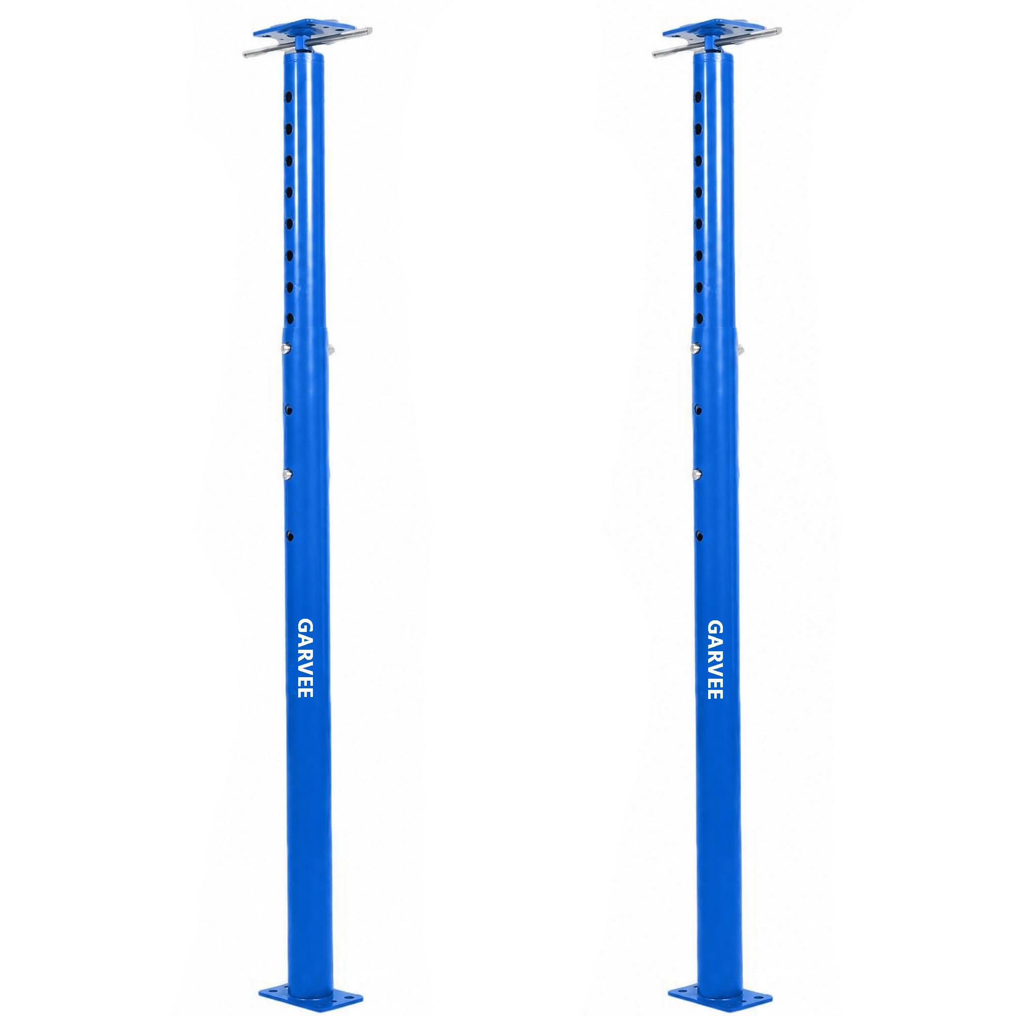 Garvee Heavy Duty Adjustable House Floor Jack Posts, 2 Pack - 53-93in Height, 18,000 lbs Capacity - Basement Joist Beam Leveling & Lifting Support for Construction, Blue, 53-93in
