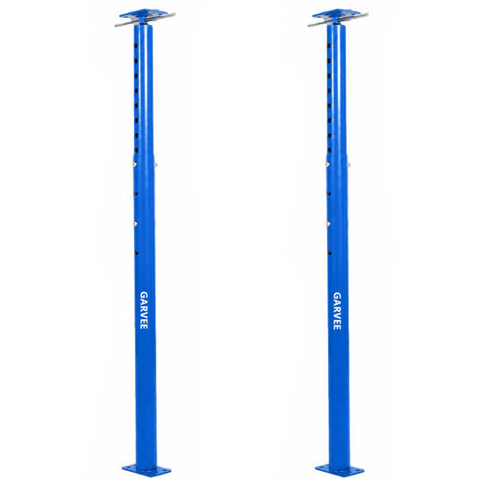 Garvee Heavy Duty Adjustable House Floor Jack Posts, 2 Pack - 53-93in Height, 18,000 lbs Capacity - Basement Joist Beam Leveling & Lifting Support for Construction, Blue, 53-93in