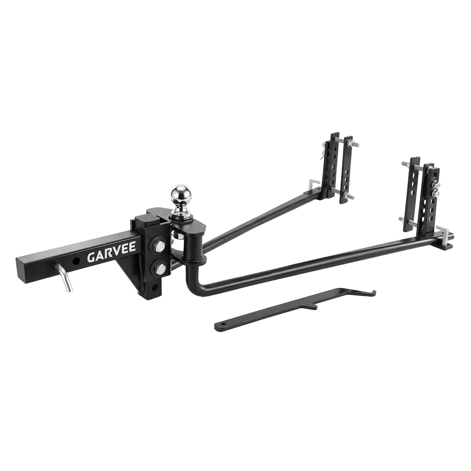 Garvee Weight Distribution Hitch 1,500 Lbs Capacity Sway Control Forged Alloy Steel Durable Corrosion-Resistant 2-Inch Shank for Trailer Towing