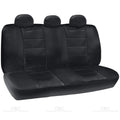 Garvee Global 9-Piece PU Leather Car Seat Cover Set – Full Protection for Front and Rear Seats – Easy to Clean, Compatible with Motorhomes, Hatchbacks, SUVs – Black